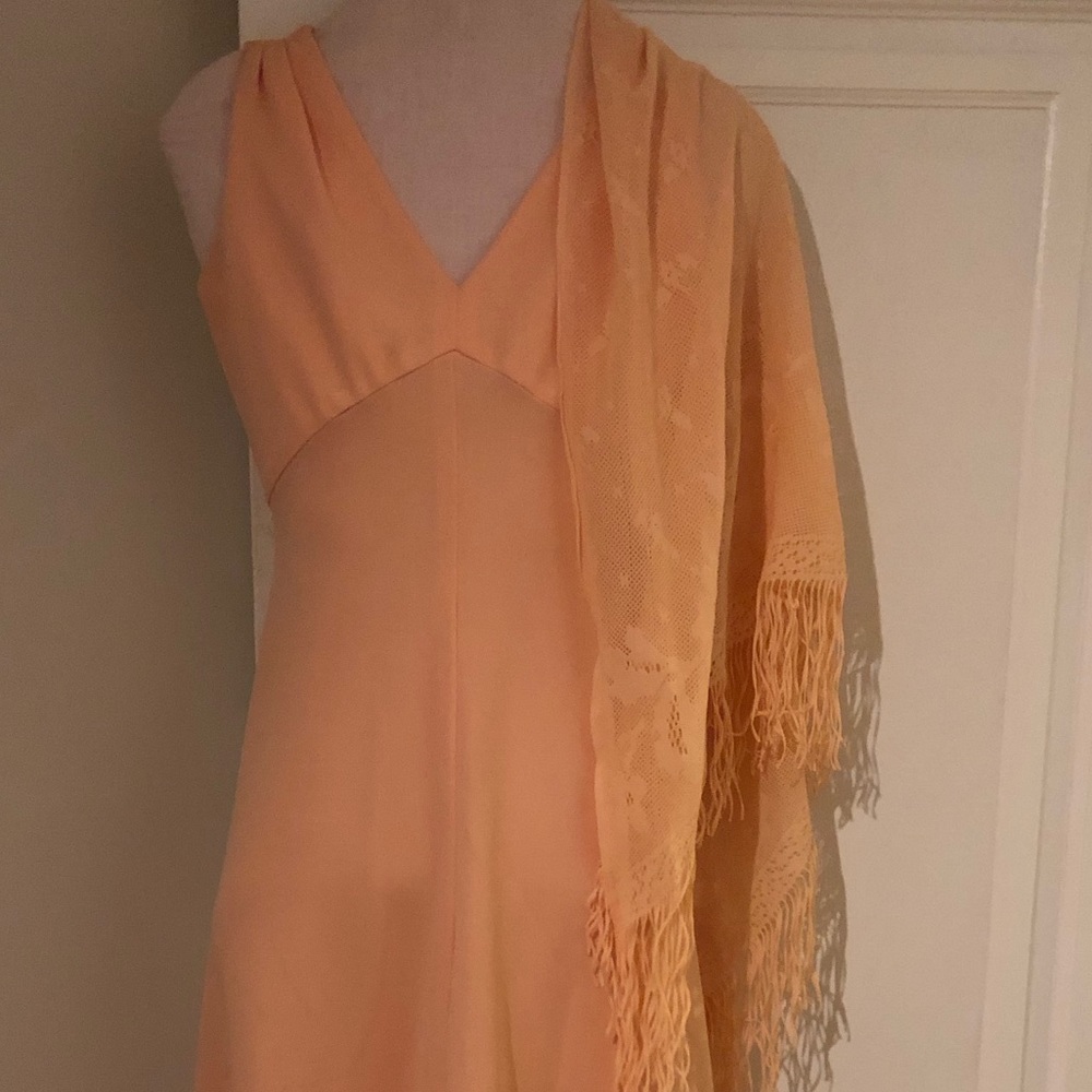 Vintage dress and matching shaw